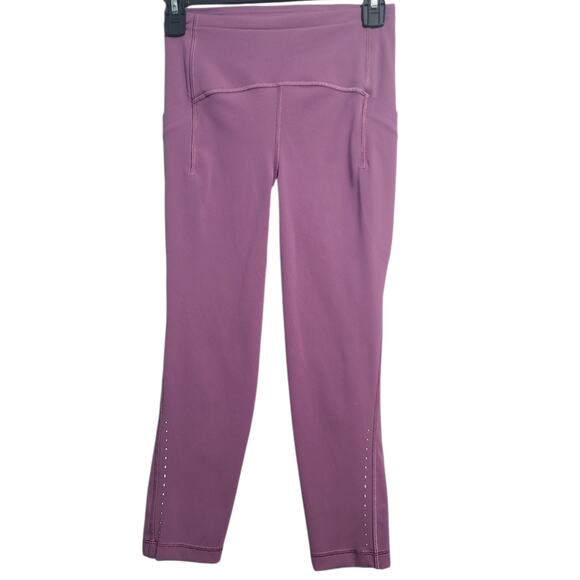 Lululemon Swift Speed High-Rise Crop 21" Vintage Plum Size 4 - Picture 2 of 5